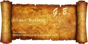 Glasz Botond névjegykártya